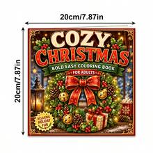 1pc, Christmas Theme Adult Coloring Book, Santa Claus, 2026 Christmas, Pens Not Included - Single Piece - View 4