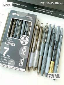 7pcs/Set Push-Button Pens With High Color Value And Quick-Drying Ink For Japanese Exercises In A Box Back To School.Halloween.Christmas.Halloween Supplies.Christmas Supplies. - Ballpoint Pen - View 11