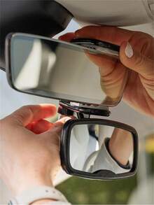 1pc Car Rearview Mirror Anti-Drop Anti-Shake Front-Mounted Clip-On Mirror, High-Definition Convex Wide-Angle Rearview Mirror, Shatterproof, Stable And Non-Wobbling, Practical Car Interior Accessory, Women's Car Accessory, Car Decoration, Car Accessory - A - View 5
