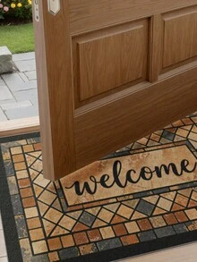DAJIANG 1PC Door Mat Outdoor Rugs Retro Mosaic Tile Pattern Welcome Mat Runner Area Rug TPR Backing Non-Slip Floor Mat, For Bathroom, Indoor, Corridor, Bedroom, Living Room, Beside Throw Rugs Machine Washable Rug, Easy Clean Entryway Mat Fall Home Decor - Multicolor - View 9