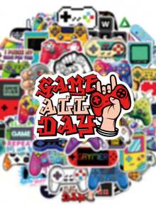 50pcs Video Game Theme Stickers, Suitable For Decorating Lapto - Multicolor - View 4