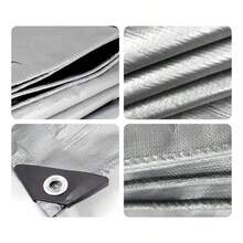 Lona Reforzada EKR de 3x6 Metros Impermeable con Protección UV, Plateada - Plateado - Ver 4
