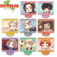 10CM Anime Hetalia Axis Powers Figure Stand Model Feliciano Vargas/Ludwig/Kiku Cute Desk Decor Standing Sign Gifts - Multicolor - View 2