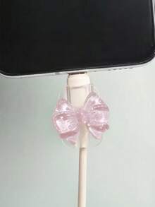 2pcs 3D Bow Cable Protector, Anti-Breakage Compatible With Apple 18W/20W Type-C, Cute And Durable Cable Protector, Gift For Friends, Ideal Small Gift, Christmas Gift - Single Wave Style - View 9