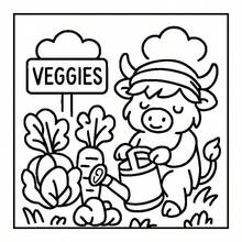 1pc Highland Cow Coloring Book, Adorable Fluffy Scottish Cow Farm Scenes, Relaxing Anti-Anxiety Coloring Sheets For Beginner - Multiple Styles - View 4