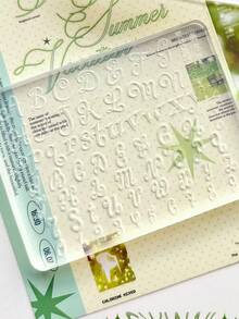 1pc Vintage Y2K Gothic Letter & Number 3D Nail Art Silicone Mold DIY Decor - Clear - View 8