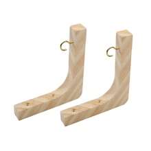 Wooden L-Shaped Plant Hanging Bracket With Hook, Wall Mounted Flower Pot Holder, Indoor Hanging Planter Support With Installation Screws - Multicolor - View 10
