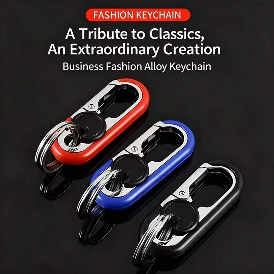 1 High-Quality Keychain With Remote Key Belt Clip, Suitable For Business Style For Men And Women For Daily Travel - A - View 1