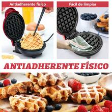 Mini Máquina Para Hacer Gofres, Máquina Para Waffles De 4 Pulgadas Con Diseño Compacto, Fácil De Limpiar, Superficie Antiadherente, Perfecta Para Desayuno, Postre - Tipo de Enchufe A USA (110-127V) - Ver 6