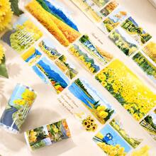 8cm*2m/Roll Forest PET Tape Floral Scenery Tape Decorative Tape For Sticker Scrapbooking Journal Loop200cm - PET Tape - View 5