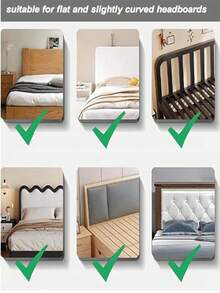 1pc Grey Minimalist Vertical Striped Headboard Cover, 360° Full Wrap Anti-Collision, Adjustable For Thin/Thick Headboards, Easy To Remove And Wash, Bedroom Decor - Dark Grey - View 11