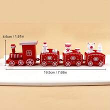1pc Train Shaped Christmas Decoration, Desktop Party Ornament, Christmas Tree Matching Decor, Windowsill Home Decor, New Year Party Holiday Accessory, Autumn Decoration, Home Decor, Christmas, Back To School Season, Garden - Christmas Toy Train - View 13
