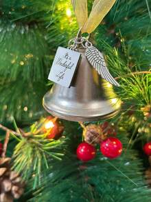 1pc Angel Wing Wind Chime - Perfect For Christmas Tree Decoration And Outdoor Hanging - A - View 5