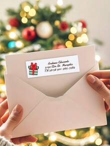 Custom Address Labels, Personalized Christmas Address Stickers With Name & Address, Holiday Gift Wrapping Labels For Envelopes, Packages, Cards, Gift Boxes, Party Favors, Christmas Gifts, Custom Stickers Personalized - Multicolor - View 7