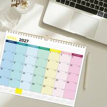 2027 Colorful Wall Calendar, 12-Month Full Year Calendar, Large Grid Writing Space, Home Office Schedule Planning Calendar, Full Year Time Management Planner - Color - View 6