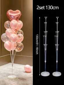 130/160cm Balloon Stand Set, With Base And Pole, Suitable For Wedding, Birthday Party, Anniversary, Summer Decoration, Engagement, Christmas Party, Easy To Assemble, Suitable For Event And Party Decoration - Multiple Styles/colors - View 15