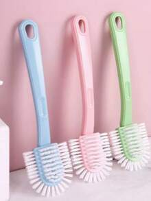 1pc Multi-Angle Shoe Brush, 5-Sided Long Handle Bristle Brush, Durable Shoe Brush, Efficient Cleaning, Suitable For Laundry And Shoe Cleaning, Does Not Damage Shoe Surface, Also Suitable For Home Cleaning - Various - View 4