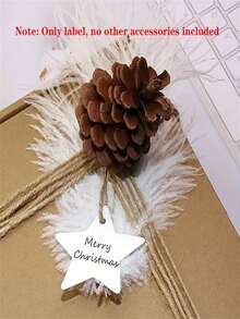 100pcs Kraft Paper Star Gift Tags - Blank Reusable, Suitable For Party, Gift Wrapping, Christmas Decoration And Home Decor - A - View 7