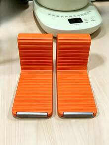 1pc Premium Soft Silicone Phone Stand, Foldable Non-Slip Desktop Holder, Flexible Hands-Free Phone Stand, Suitable For Office, Bedside And Travel, Compact Desktop Decor, Available In Orange And Black - A - View 5