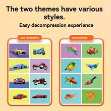 1pc Sticker Puzzle - Children's 3D Geometric Collage Sticker, Handmade DIY Intellectual Puzzle Sticker, Focus Early Education Educational Toy, Educational Activity Book, Suitable For Adults, Cultivate Creativity And Motor Skills, Includes Animals, Shapes, Colors - Birthday, Christmas, Halloween Gifts - Multicolor - View 7