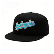 New Era 9FIFTY Adjustable Flat Brim Baseball Cap, Unisex Fashion Hat, 71619 - Black - View 1