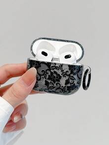 Lace Floral Pattern Compatible With AirPods 4/ 3/ Pro/ 1/2 - Multicolor - View 3