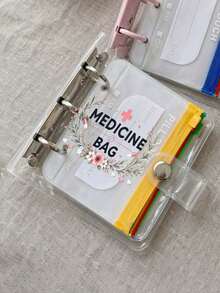 Loose-Leaf Pill Organizer, Floral Pill Pattern, Portable Pill Storage Loose-Leaf Book, Transparent Pill Storage Box, Weekly Pill Storage Bag, Travel Pill Storage Bag, Suitable For Travel And Daily Use, Essential For Health-Conscious Individuals, Holiday Gift, Travel Gift - Multicolor - View 9