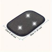 1pc Shiny Car Armrest Box Pad, Shiny Car Center Console Decor, Multi-Functional Car Storage Box, Creative Unisex Beautiful Car Accessories, Central Armrest Box Protective Pad - A - View 8