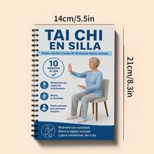 Spanish Language Seated Tai Chi Chair Exercise Program Designed For Seniors Over 60, Includes 28-Day Fitness Schedule, 10 Minutes Of Low-Intensity Daily Exercise, Gentle Stretching Balance And Flexibility Training Charts, Convenient Home Health Gift For Seniors - A - View 2