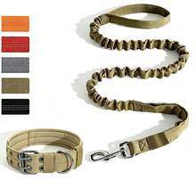 High-Strength Elastic Dog Collar & Leash Set - Comfortable Thick Handle And Reflective Stitching - 6ft/4ft, Suitable For Medium To Large Dogs - Multi-Functional 4-In-1 Leash With Car Seat Belt - Ideal Choice For Training And Travel - Multicolor - View 4