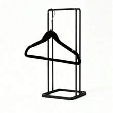 Premium Flocked Hanger, Non-Slip Thin Flocked Felt Hanger, Sturdy Durable Heavy Duty Coat & Suit Hanger, Closet Storage Organizer 1pc - Black - View 5