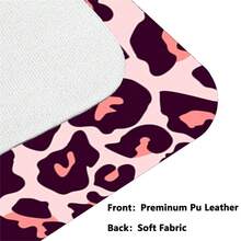 Pink Dark Purple Leopard Print PU Leather Desk Mat, Waterproof Non-Slip Large Extended Mouse Pad, Aesthetic Table Keyboard Protector For Gaming Office Home Desktop Decor - View 5