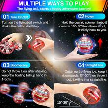 RGB Magic Flying Ball With Boomerang Effect, Mini Drone For Kids, Magic Ball With Built-In Lights And 360° Rotation, Flying Ball Hoverball Spinner Toy - Red - View 2