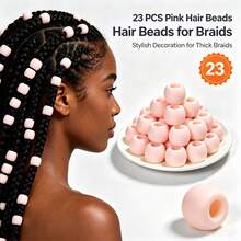 23/119Pcs Multicolor Large Hole Silicone Hair Beads, Dreadlock Braid Decor Beads, Thick Braids Hair Accessories For DIY Hairstyle Decoration - Silicone Hair Beads - View 13