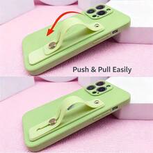 1/3/6/9/12/15/18/21pcs Phone Stand, Back Adhesive, No Drilling Required. Slouchy Desktop Version For Watching TV. Ring Buckle Suitable For Binge-Watching. Push-Pull Telescopic Silicone Shock-Proof Protection. - Finger Ring Buckle - View 11