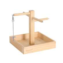 ITANDME Bird Desktop Perch, Parrot Desktop Perch With Fruit Fork, Accommodates Multiple Parrots, Wooden Tray Keeps The Desktop Clean, Wooden Bird Desktop Perch, For Small Birds Such As Peony Parrots, Cockatiels, Little Sun Parrots, And Budgerigars - View 11