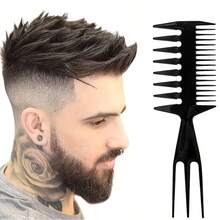 3pcs Professional Men's Hair Styling Combs Set, Textured Pompadour Wide Tooth Comb, Pompadour Comb, Slick Back Hairstyle Comb, Texture Comb, Voluminous Double Clip Hairstyle Comb, Anti-Static Comb - Multicolor - View 5