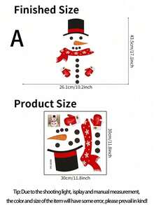 1 Set Christmas Snowman Toilet Stickers - Christmas Snowman Toilet Decor Self-Adhesive Wall Decals; Cute PVC Bathroom Stickers, Easy To Apply As Wall Decoration; Perfect For Holiday Home Decor; New Year Bedroom And Bathroom Decoration Stickers - Multiple Styles - View 12