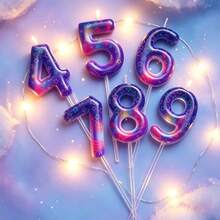 Purple Musical Note Theme Birthday Candles, Musical Notes & Stars Cake Decor, Birthday Decoration, Music Theme Party Supplies, Cake Candles, 0-9 Number Candle Decorations, Cake Topper Number Candles...Suitable For Boys/Girls - Purple Candles - View 2
