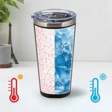 1pc 20oz Insulated Tumbler Replacement Lid, Anti-Spill Cup Lid With Magnetic Sliding Switch - Multicolor - View 2