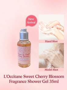 L'Occitane Cherry Blossom Shower Gel 35ml Fragranced Body Wash Travel Size Gentle Cleansing Bath Gel - Cherry Blossom - View 1