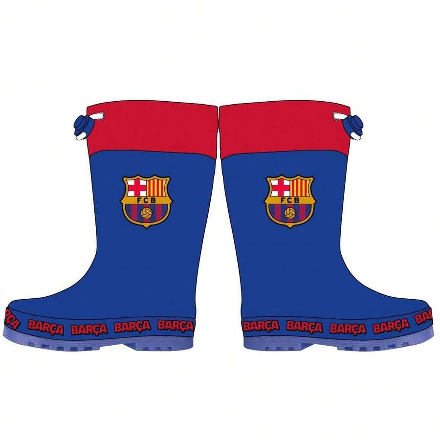 FC Barcelona Rain Boots For Boys And Girls, Size 32, Non-Slip Sole And Easy To Clean - Navy Blue - View 1