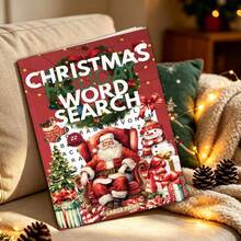 1piece,Christmas Movies Word Search Puzzle NoteBook 22 Pages Large Print For Seniors Adults,Multiple Styles Available,No Pen Include - Rectangle - View 6