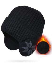 1pc Solid Color Ear-Protective Snowflake Knit Hat, Windproof, Sun-Protective, UV-Protective, 3D Textured, Foldable, Fashionable & Versatile, Elegant Style, Soft & Comfortable, Breathable, Multi-Functional, Flattering Skin Tone, Face-Slimming, Suitable For Beach, Outing, Hiking, Cycling, Travel, Commuting, Outdoor, Street, Dating, Trekking And Various Occasions - Multicolor - View 8