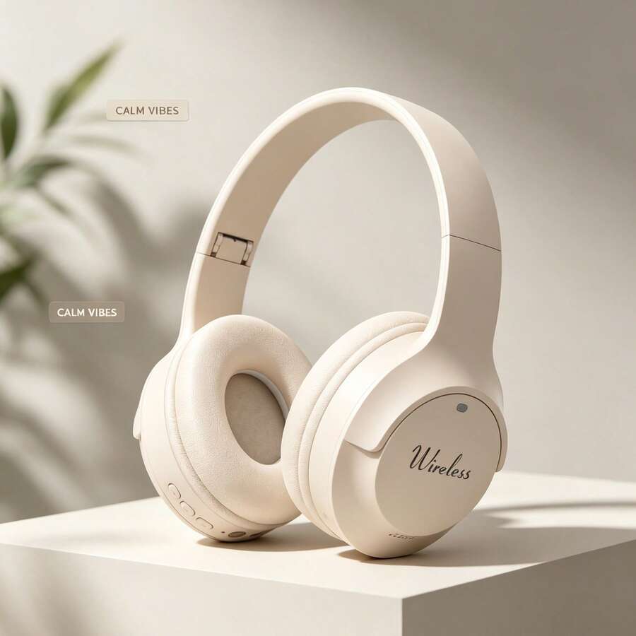 Gerripuer New Retractable Foldable Wireless Headphones, HIFI Stereo Bass, Long Battery Life, Cheap Gift, Explosion Model, Suitable For Gaming, Mobile Phone, Sweat-Resistant With Mic, Full Compatibility, Low Latency
