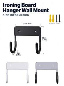 Wall-Mounted Ironing Board Holder, 5 Inch Ironing Board Bracket, Laundry Room Storage, Space-Saving Ironing Board Wall Rack - Multicolor - View 7