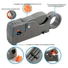 1/11pcs-Coaxial Cable Stripper Automatic Wire Stripper Rotary Stripping Knife Network Cable Pliers High Impact Resistant Material Multi-Function Cable Stripping Tool Network Wiring Dedicated, Weak Current Engineering Professional Tool. Manual Tool. Rotary One Turn Three Layers Full Stripping, No Damage To Wire Core Super Labor-Saving, High Impact Resistant Material Can Be Used Freely On Construction Site~Rotary Operation, Labor-Saving And Efficient, No Damage To Wire Core, No Signal Loss. Convenient And Practical, Sturdy And Durable, Beautiful And Practical. - Multicolor - View 3