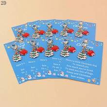 10pcs Apple Christmas Tree Keychains, Lucky Keychains, Perfect Gifts For Birthday, Wedding, Party, Thanksgiving, Christmas, Exquisite Pendant For Bags And Car Keys - Multicolor - View 7