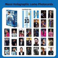FIFA Messi Holographic Laser LOMO Postcard, Copper Foil Paper, Collectible Card, Creative Merchandise, Planner Decoration, Niche Style, Commemorative Card - Multicolor - View 6
