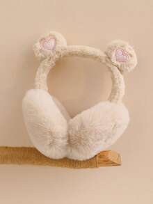 Heart-Shaped Ear Muffs - Super Soft Plush, Foldable, Warm, Comfortable, Cold-Proof, Unisex For Kids, Suitable For Winter Outdoor Activities, Plush Texture Ear Muffs - Multicolor - View 7